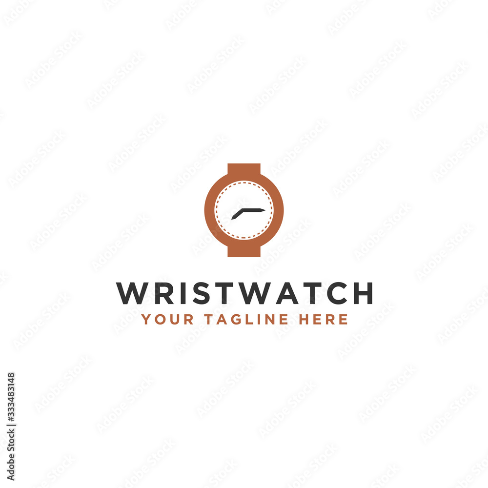 Naklejka premium Logo design of the watch icon. Vector template. - Vector