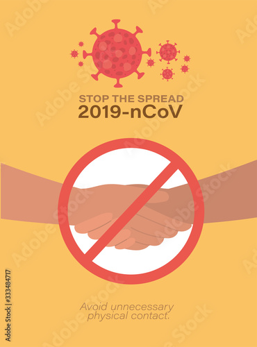 Lungs and stop the spread with 2019 ncov virus text vector design