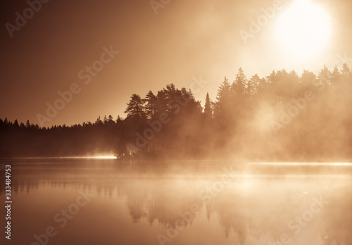 sunrise over the lake