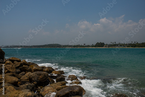 frozen lava stones on the ocean