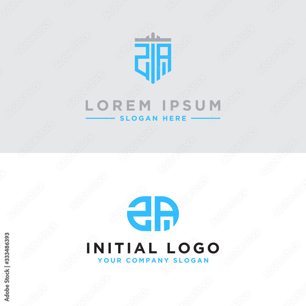 inspiring logo designs for companies from the initial letters of the ZA logo icon. -Vectors