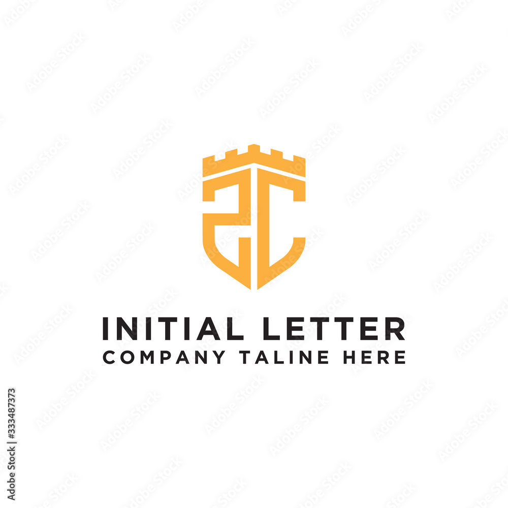 Obraz premium inspiring logo designs for companies from the initial letters of the ZC logo icon. -Vectors