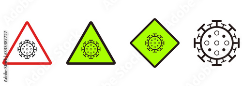 Pandemic stop Novel Coronavirus outbreak covid-19 2019-nCoV symptoms in Wuhan China. Travel vacantion Europe warning with air plane and quarantine with mouth cap mask. Vector illustration isolated