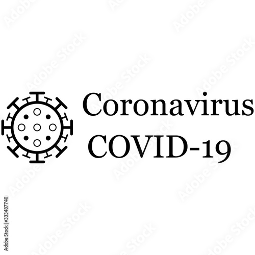 Covid-19 Coronavirus concept inscription typography design logo. World Health organization WHO introduced new official name for Coronavirus disease named COVID-19, dangerous virus vector illustration © mr_stas