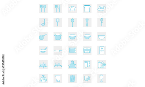 kitchen tools icon set キッチンツールアイコンセット
