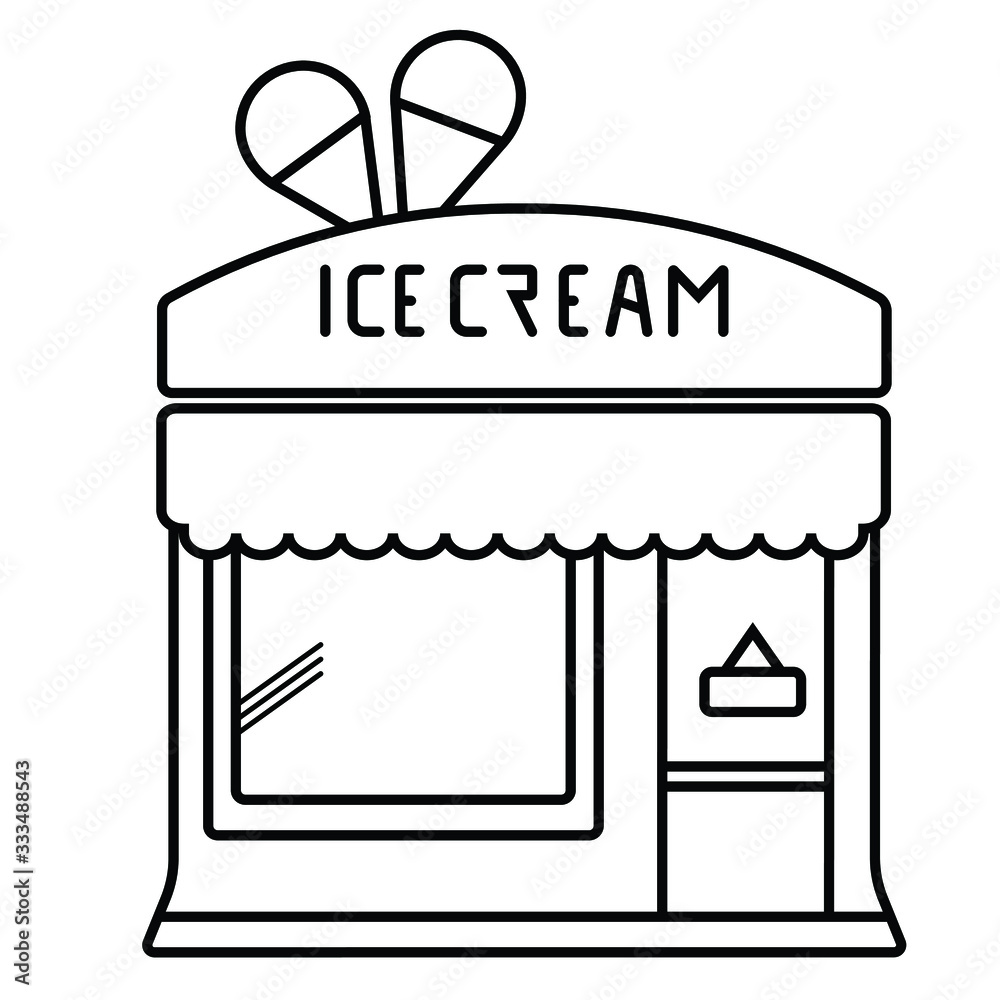 ice cream shop icon vector ice cream shop icon vector