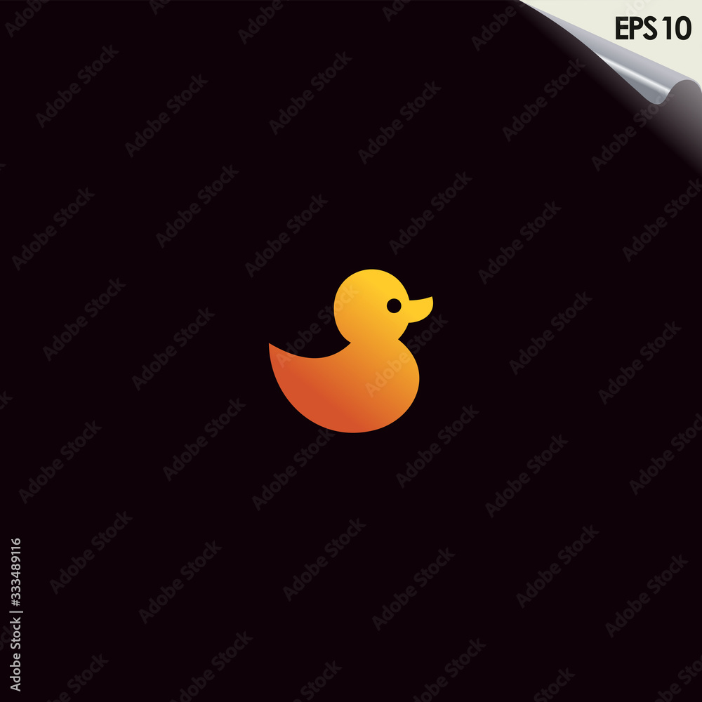Duck Logo Design With Luxury Gold Colour. Duck Logo Template. Modern Design. Flat Logo. Vector Illustration Duck Logo Design With Luxury Gold Colour. Duck Logo Template. Modern Design. Flat Logo. Vector Illustration