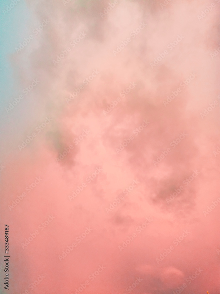 Beautiful calm sky with clouds landscape. Abstract Minimalist wallpaper.