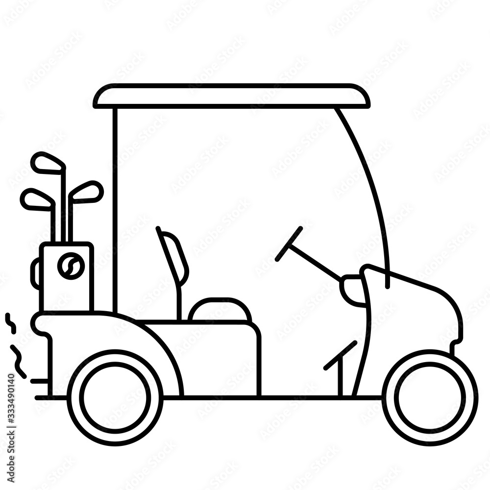 Golf cart icon vector illustration