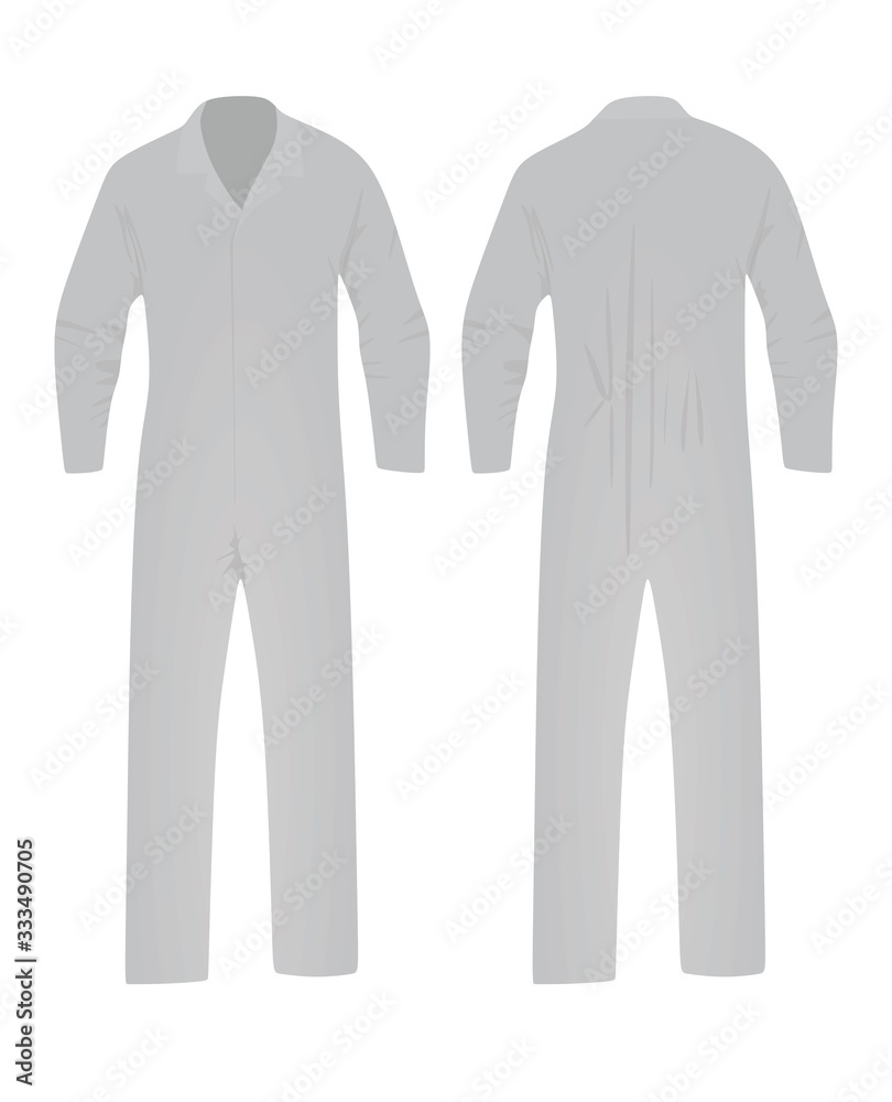 Grey working uniform. vector illustration Grey working uniform. vector illustration