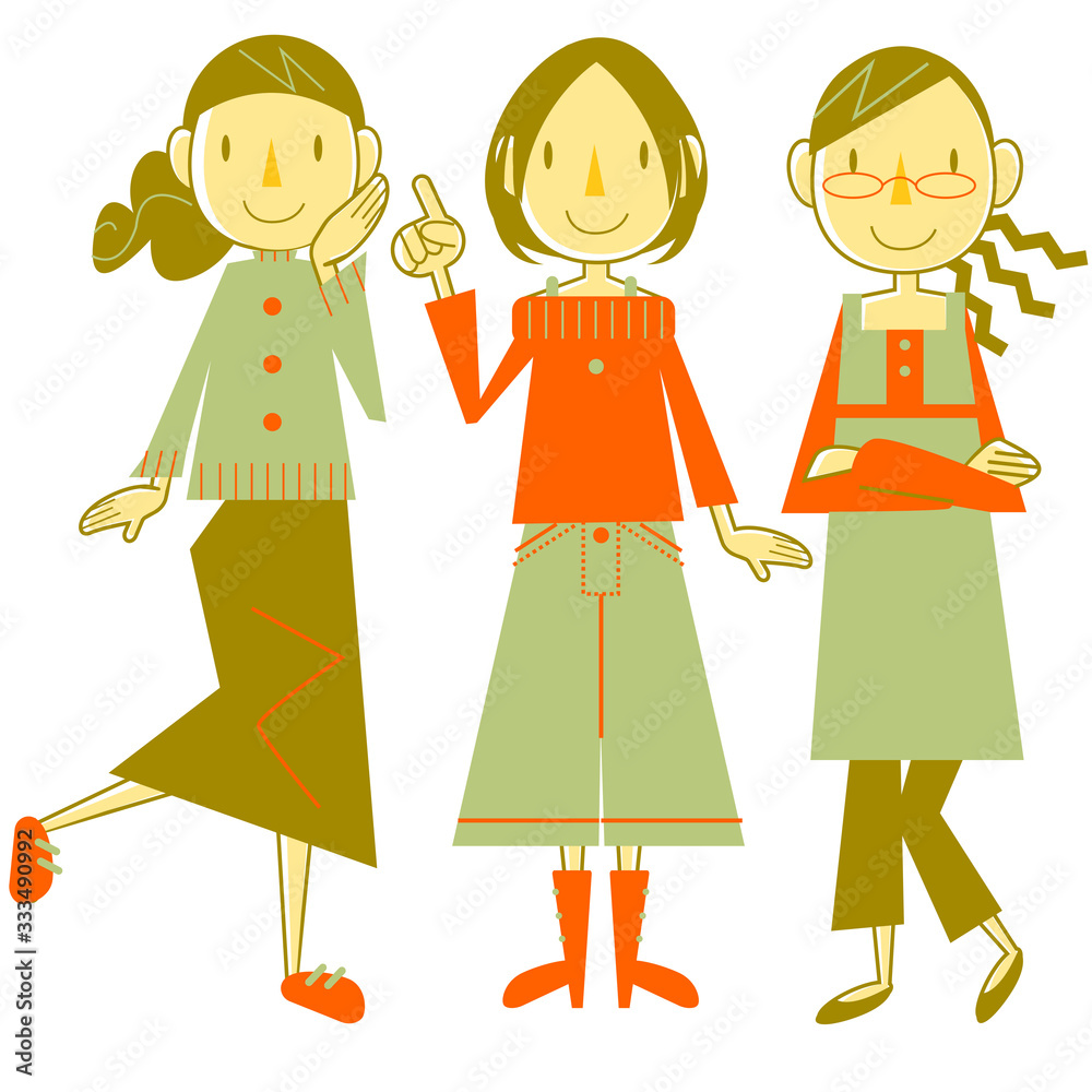 女性　楽しい　３人