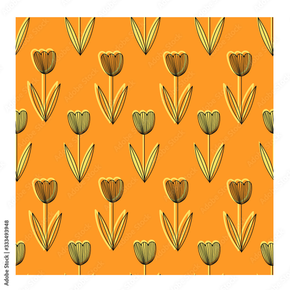 Seamless pattern with tulip Seamless pattern with tulip