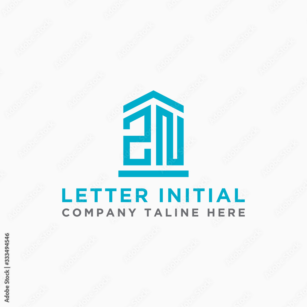 inspiring logo designs for companies from the initial letters of the ZN logo icon. -Vectors