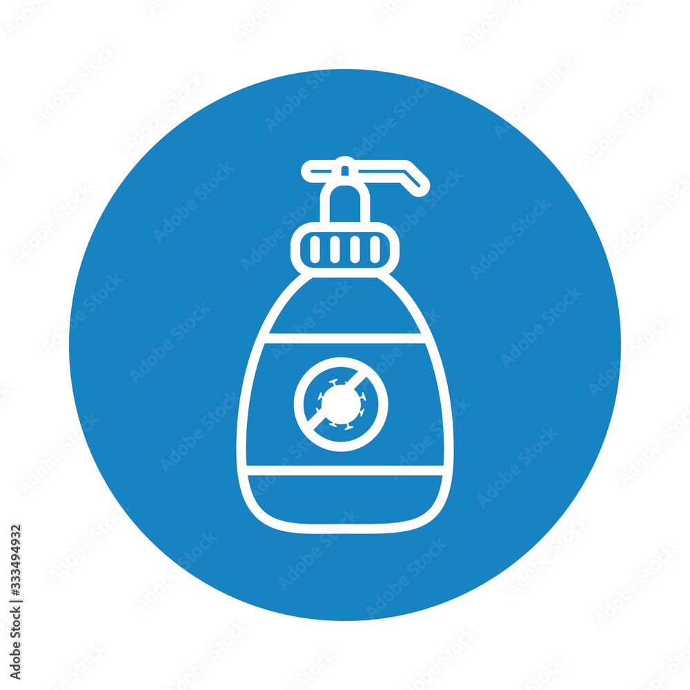 antibacterial gel bottle icon, block style antibacterial gel bottle icon, block style