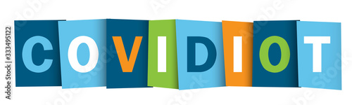 COVIDIOT colorful vector typography banner