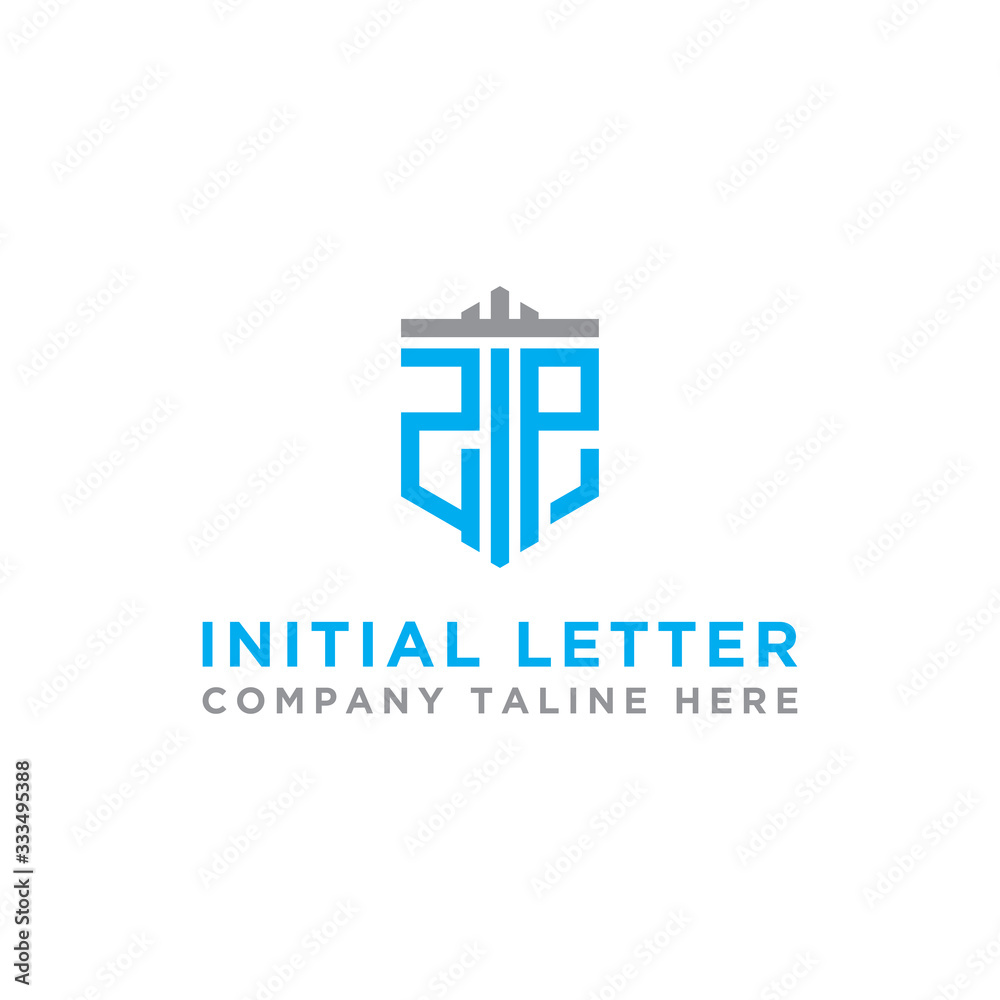 Obraz premium inspiring logo designs for companies from the initial letters of the ZP logo icon. -Vectors
