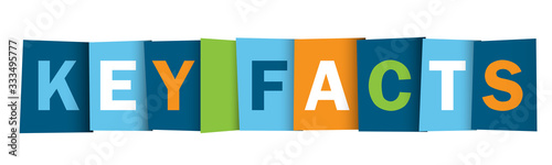 KEY FACTS colorful vector typography banner