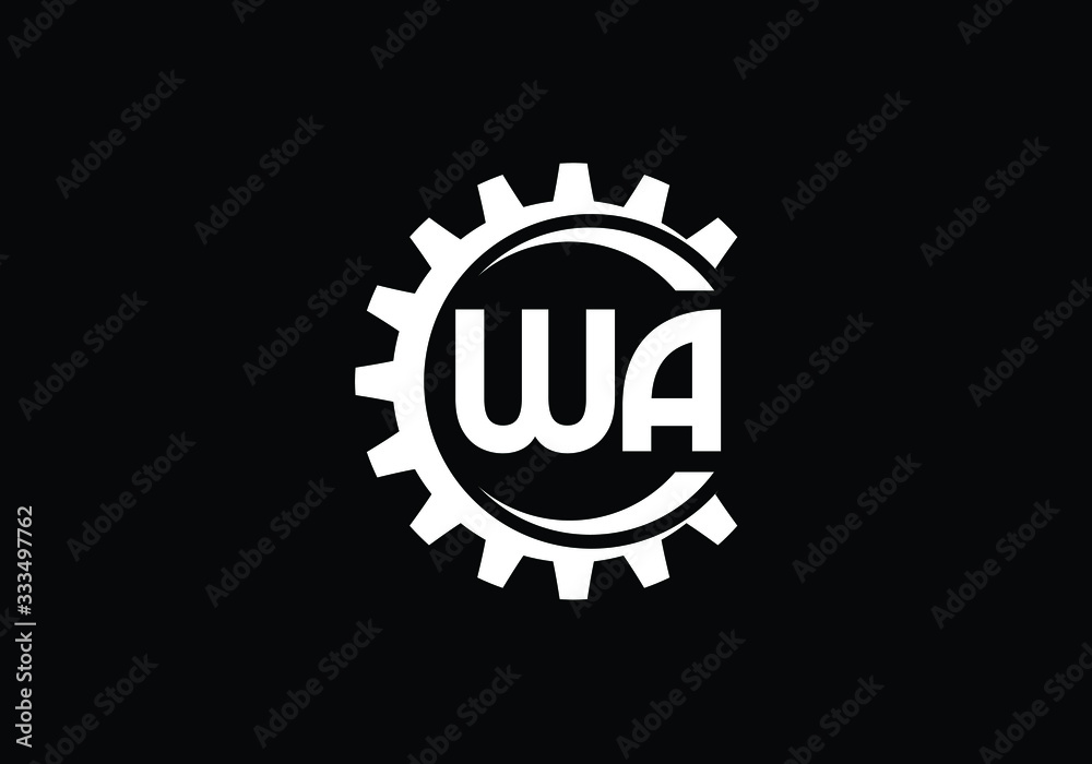 W A, WA Initial Letter Logo design vector template, Graphic Alphabet Symbol for Corporate Business Identity