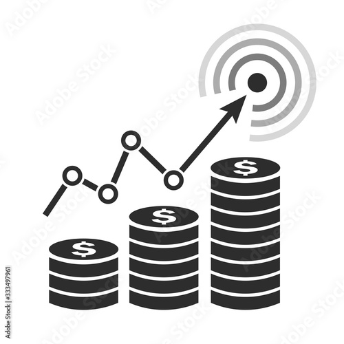 Finance growth vector icon