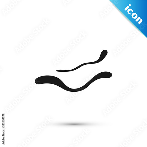 Grey Ebola virus disease icon isolated on white background. Vector Illustration
