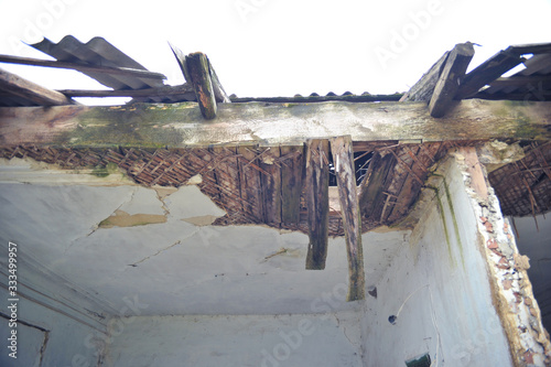 destroyed building