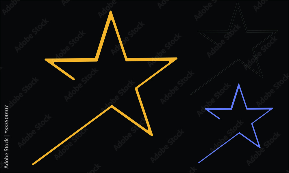Obraz premium Star vector design art colored icon 