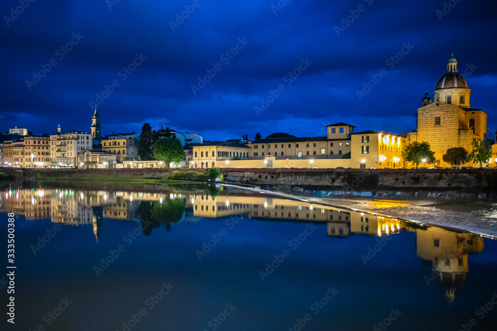 Arno River in Florence at Night