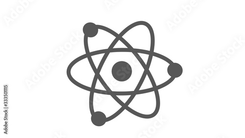 Foto Amazing atom icon on white background,Atom icon,New atom icon