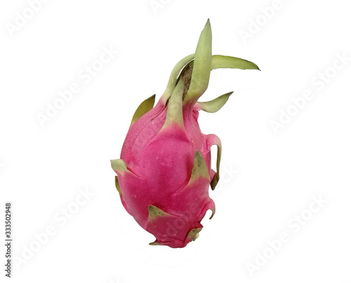 Dragon fruit isolated on white background with clipping path.