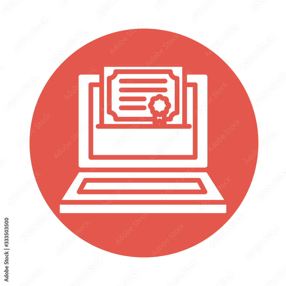 graduation certificate in laptop education online block style graduation certificate in laptop education online block style