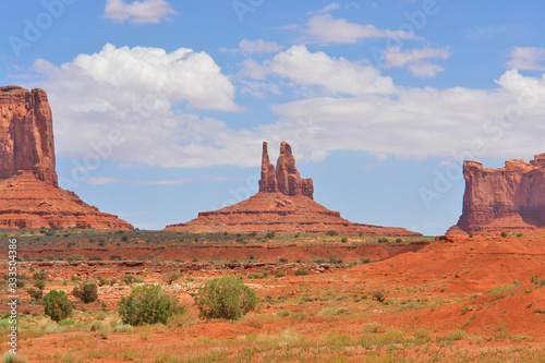 Monument Valley located on the Arizona–Utah border, USA.