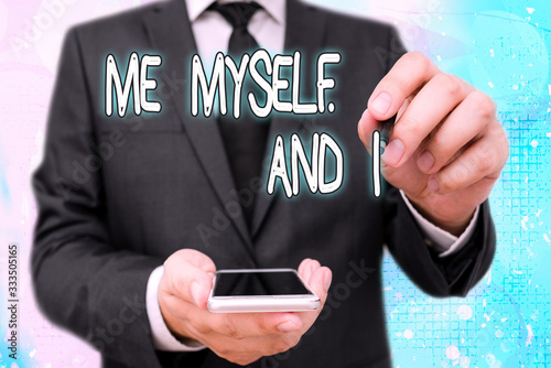 Slika na platnu Handwriting text Me Myself And I