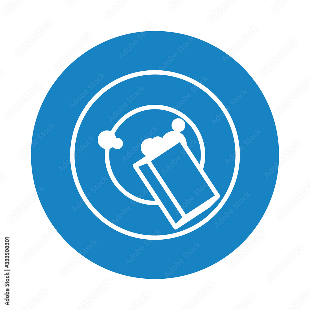 dish washing symbol icon, block style dish washing symbol icon, block style