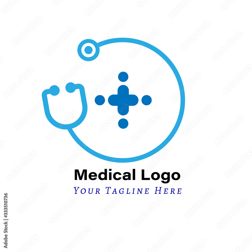Illustration Medical Logo Template for print and website project