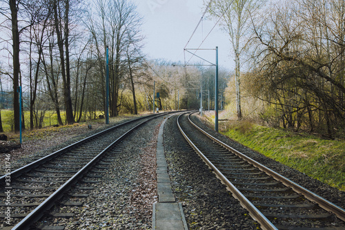 Empty railroad in times of shutdown