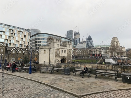 Grey Day In The City Centre Of London