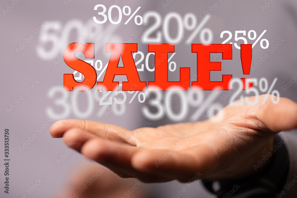 percent shopping digital in hand 3d. percent shopping digital in hand 3d.
