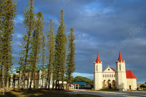 Fayaoue Catholic Church on Ouvea Island, Loyalty Islands, New Caledonia photo