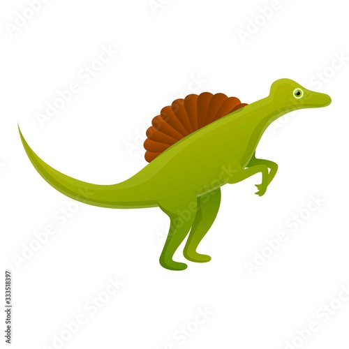 Spinosaurus icon. Cartoon of spinosaurus vector icon for web design isolated on white background