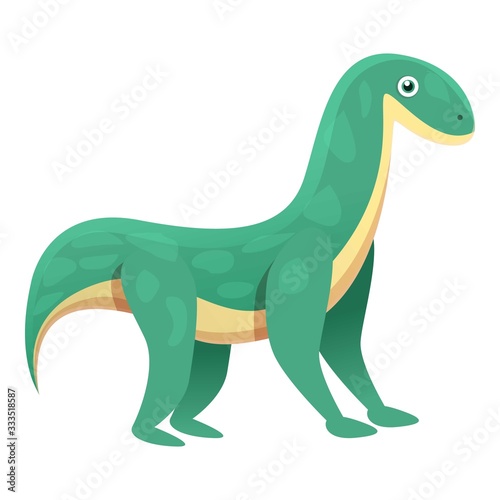 Brontosaurus icon. Cartoon of brontosaurus vector icon for web design isolated on white background