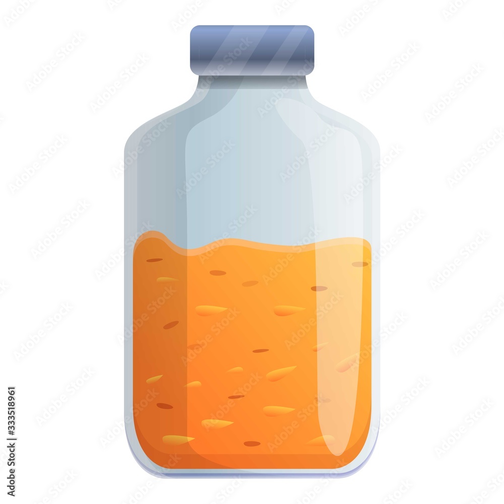 Muesli jar icon. Cartoon of muesli jar vector icon for web design isolated on white background