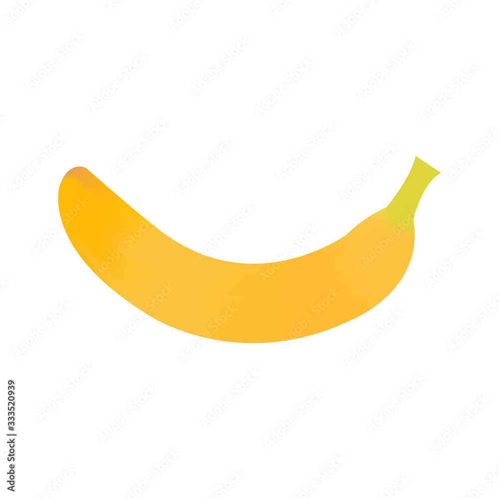 Banana fruit vector illustration with white background
