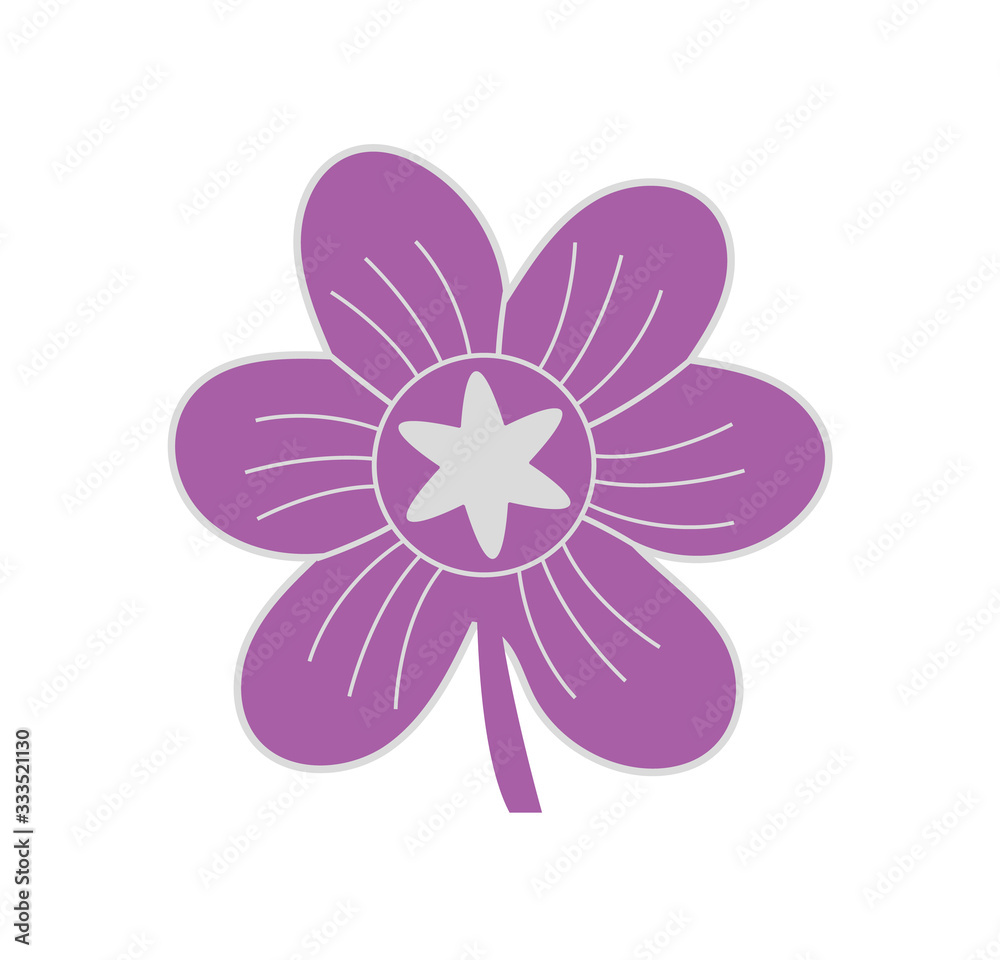 Flowers icon vector lines and filled with white background Flowers icon vector lines and filled with white background