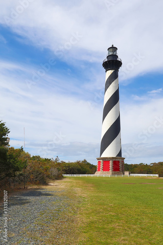 The Cape Hatteras Lighthouse near Buxton, North Carolina vertical
