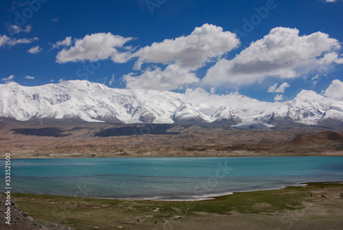 Kala Kule Lake in Altay Prefecture, Xinjiang, China.