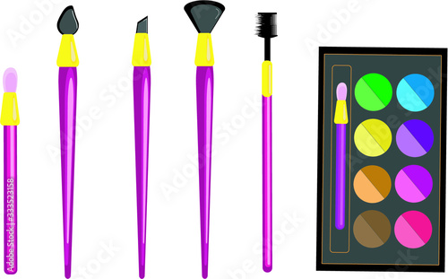 Brochas y Sombras de Maquillaje