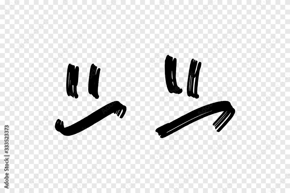 Hand drawn smiles vector Hand drawn smiles vector
