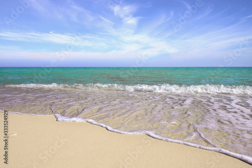 Fototapeta Naklejka Na Ścianę i Meble -  Tropical sea shore, summer seascape.