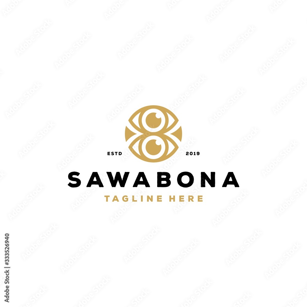 Fototapeta sawabona eyes logo