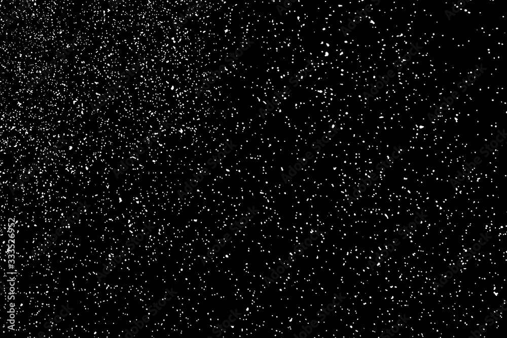 White grainy texture isolated on black background. Dust overlay. Noise granules. Snow vector elements. Digitally generated image. Illustration, EPS 10. White grainy texture isolated on black background. Dust overlay. Noise granules. Snow vector elements. Digitally generated image. Illustration, EPS 10.